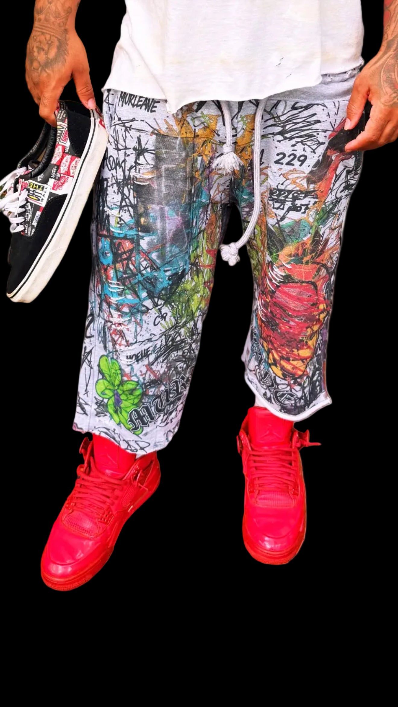 C-H-A-O-S Murleane scribble shorts